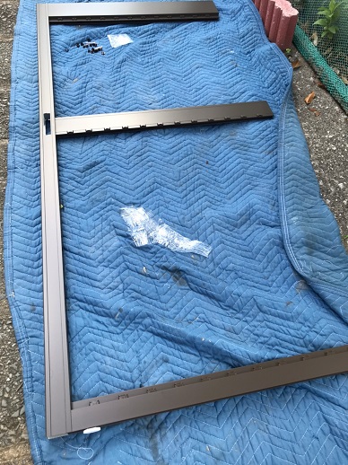 玄関引戸本体の組立